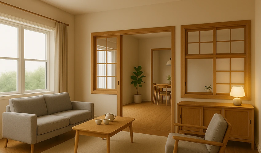 内窓のある快適な室内