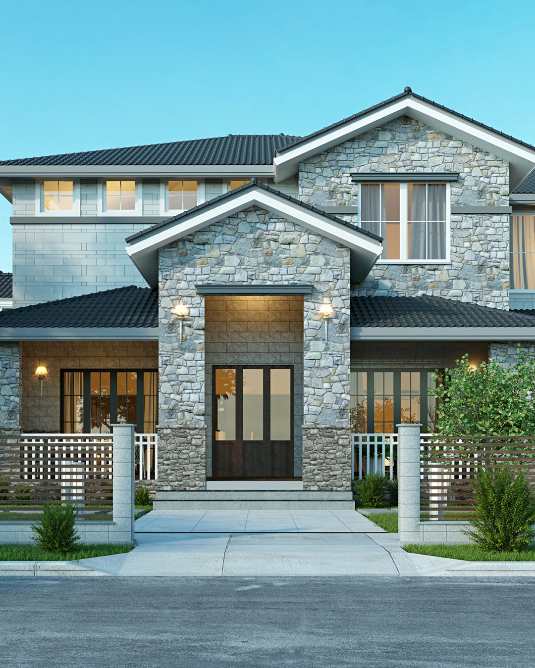 美しい外観の住宅